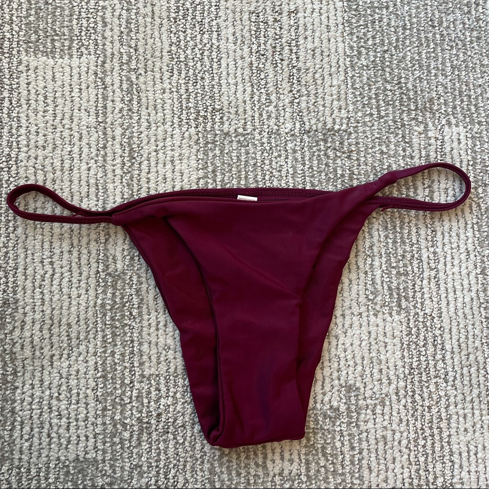 Shein maroon strappy bikini bottom